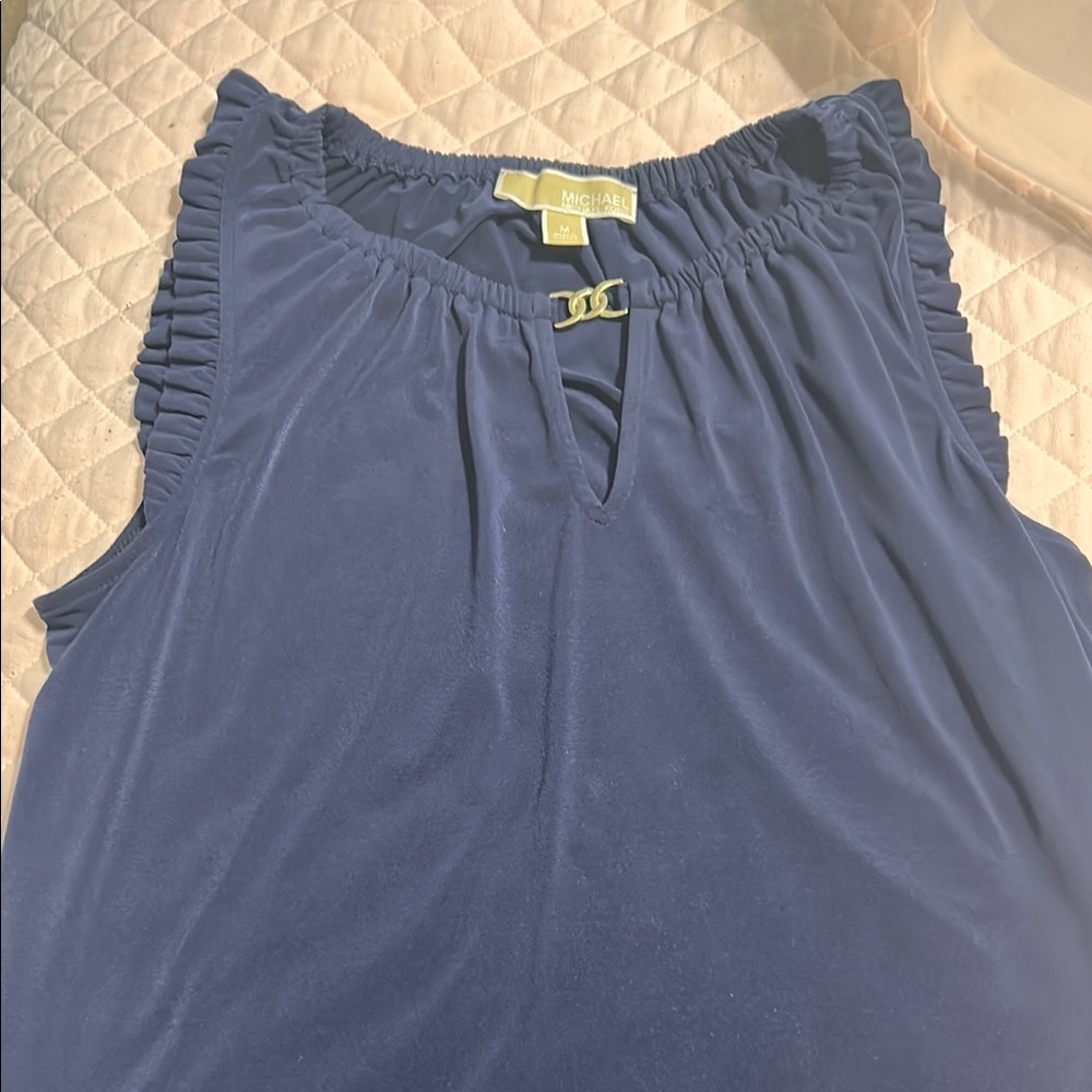 Michael Kors Women's Navy Sleeveless Blouse